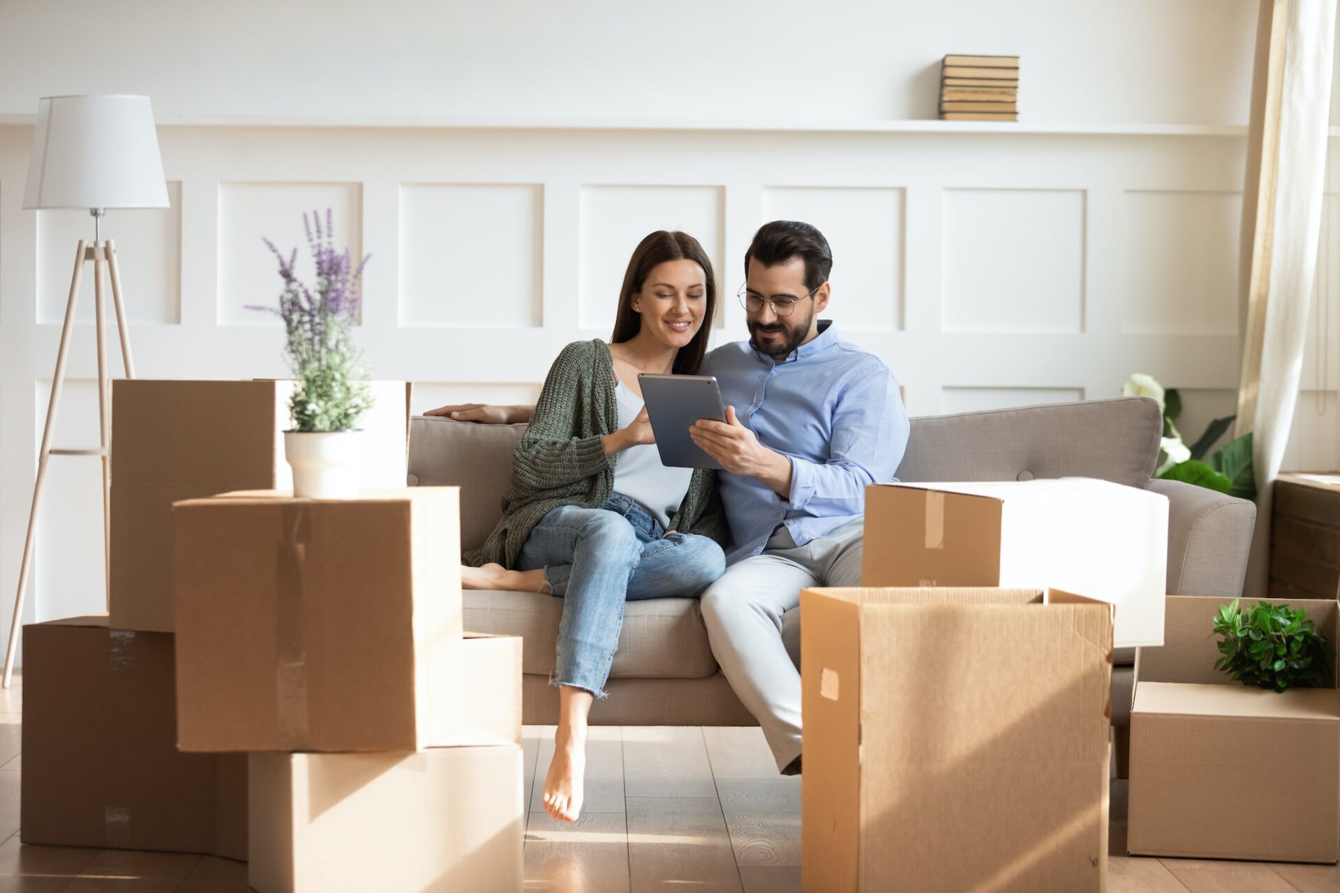couple moving house